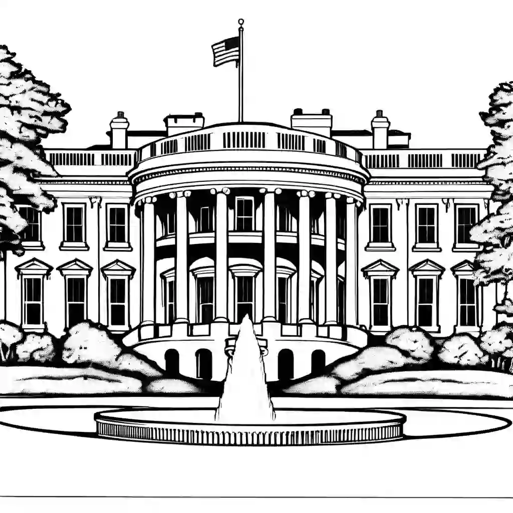 The White House coloring pages